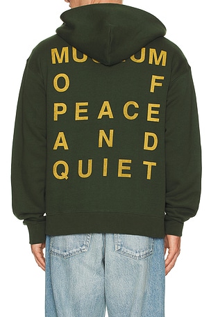 Museum of Peace and Quiet Castelli Zip-Up Hoodie in Green