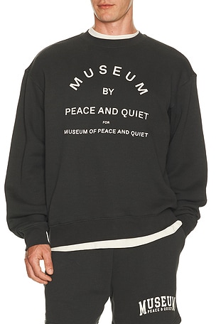 Museum of Peace and Quiet Museum By Pq Crewneck in Black