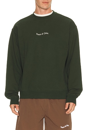 Museum of Peace and Quiet Wordmark Lightweight Sweater in Green