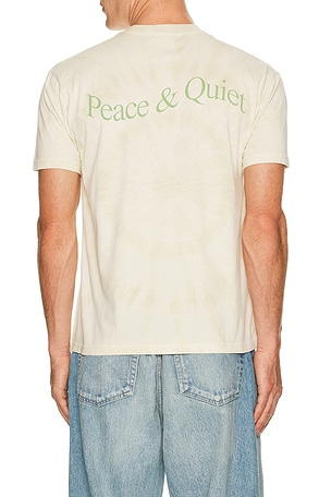 Museum of Peace and Quiet Wordmark Tye Dye T-Shirt in Ivory