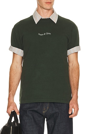 Museum of Peace and Quiet Wordmark T-Shirt in Green
