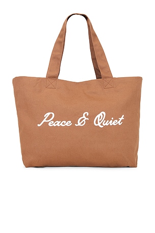 Museum of Peace and Quiet Signature Zip Tote Bag in Brown