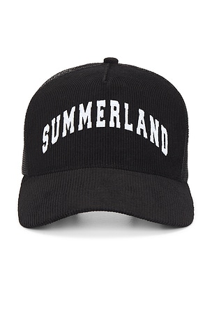 Nahmias Summerland Corduroy Trucker Hat in Black