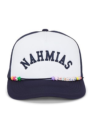 Nahmias Friendship Trucker Hat in Navy,White
