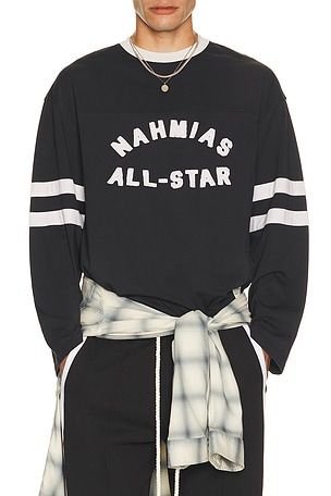 Nahmias All Star Varsity Long Sleeve in Black