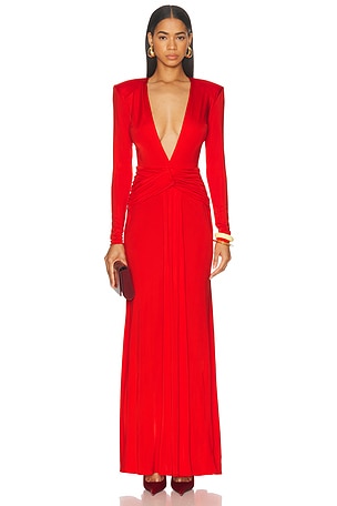 The New Arrivals by Ilkyaz Ozel Azure Maxi Dress in Red
