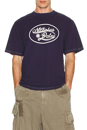 Nicholas Daley Records Tee in Navy