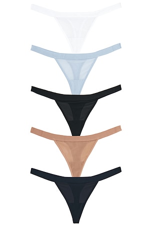 Negative Underwear Sieve Thong (5-pack) in Blue