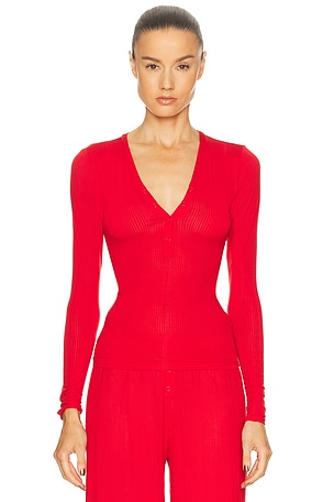 Negative Underwear Whipped Henley in Red