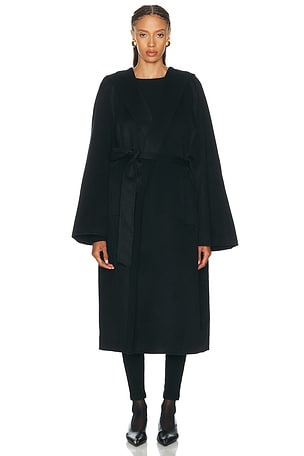 NOUR HAMMOUR Devere Coat in Black