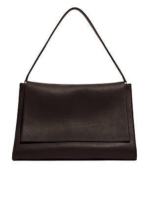 NOUR HAMMOUR Amal Everyday Top Handle Bag in Chocolate