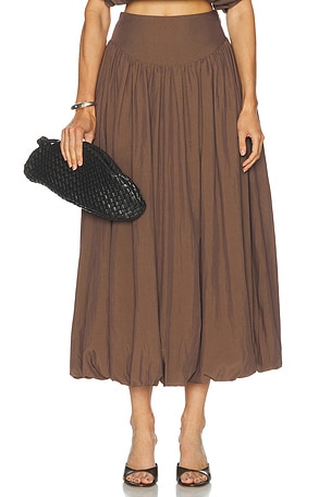 NICHOLAS Zaira Bubble Skirt in Chocolate