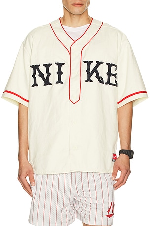 Nike Short-Sleeve Vintage Sport Top in Cream