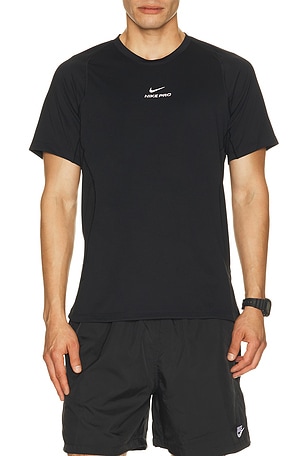 Nike Pro Training Dri-Fit Short-Sleeve Top in Black