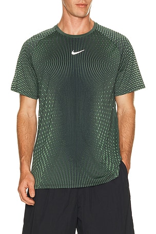 Nike Aero Fit Stride Short Sleeve Top in Black