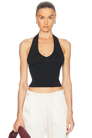 NILI LOTAN Britt Halter Top in Black