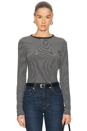 NILI LOTAN Simone Tee in Black,White