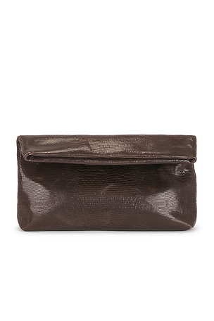 NILI LOTAN Jerry Clutch in Chocolate