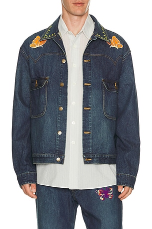 Needles Papillon Jean Jacket 12oz Denim In Indigo in Blue