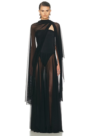 Norma Kamali Wrap Shawl in Black