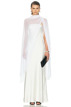 Norma Kamali Wrap Shawl in White