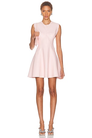 Norma Kamali Sleeveless Grace Mini Dress in Pink