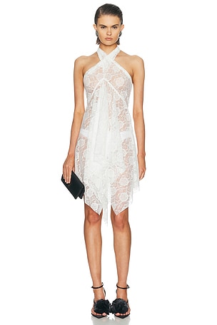 Norma Kamali Convertible Halter Dress in White