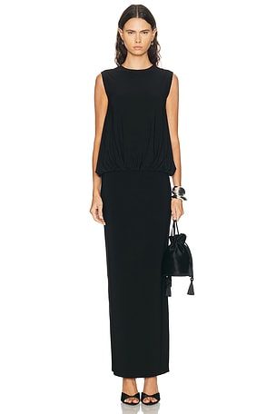 Norma Kamali Babydoll Gown in Black