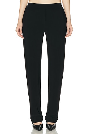 Norma Kamali Flat Front Men's Pant in Black