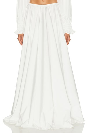 Norma Kamali Flared Skirt in White