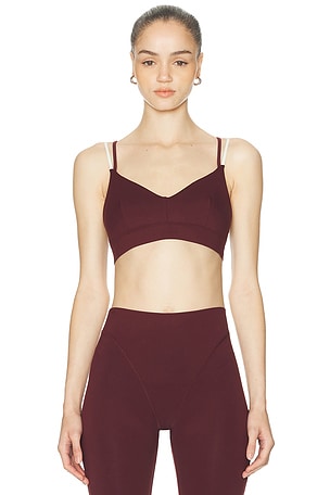NORBA Strappy Bralette in Burgundy