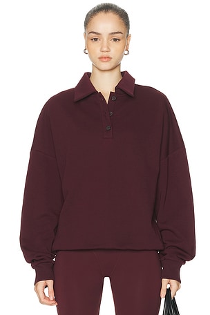 NORBA Julia Polo Sweatshirt in Burgundy
