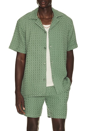OAS Waffle Cuba Shirt in Green