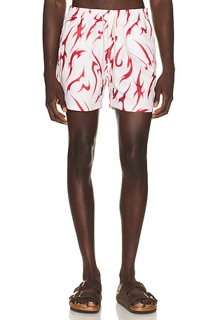 OAS Tribalo Swim Shorts in Red