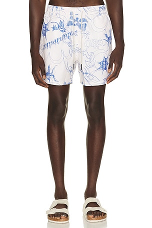OAS Romantique Swim Shorts in Blue