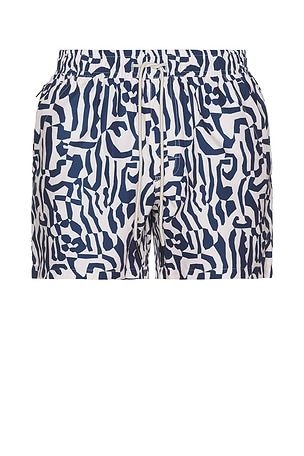OAS Marbling Swim Shorts in Blue