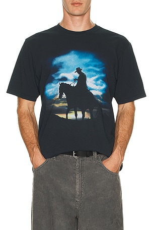 ONE OF THESE DAYS Harvest Moon Tee in Black