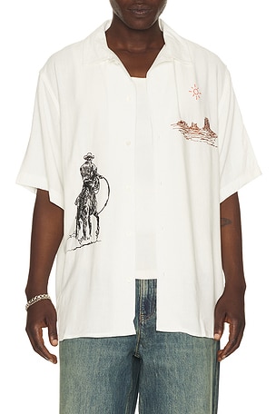 ONE OF THESE DAYS Tomorrow Has Already Spoken Camp Shirt in Ivory