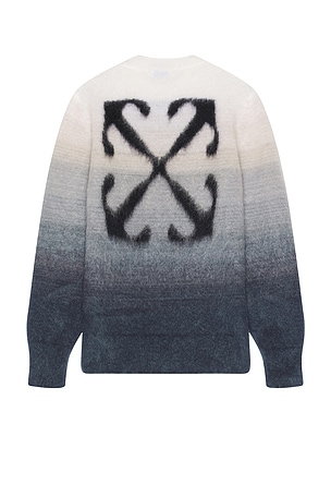 OFF-WHITE Mohair Arrow Gradient Knit in Grey