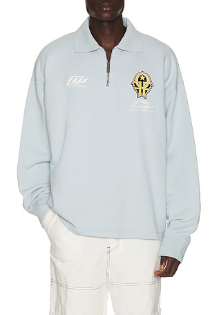 OFF-WHITE Offline Team Fleece Polo in Blue