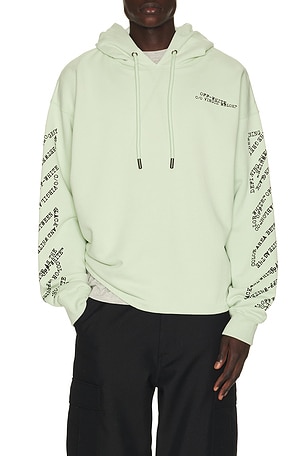 OFF-WHITE Type Arrow Loose Hoodie in Green