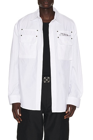 OFF-WHITE Type Arrow Overshirt in White