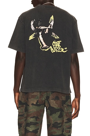 OFF-WHITE Fallen Angel Skate Tee in Black