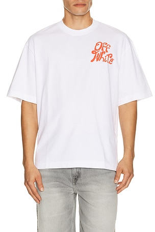 OFF-WHITE Grass Ink Logo Skate Tee in White