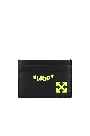 OFF-WHITE Jitney Quote Card Case in Black