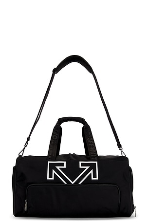 OFF-WHITE Heritage Gym Bag in Black