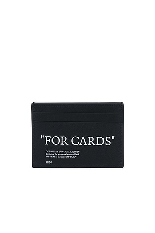 OFF-WHITE Quote Card Case in Black