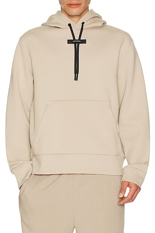 On Focus Tech Hoodie in Beige