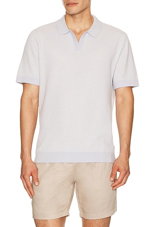 onia Textured Johnny Polo in Baby Blue