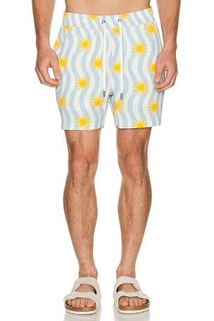 onia Charles 5 Swim Trunk in Blue